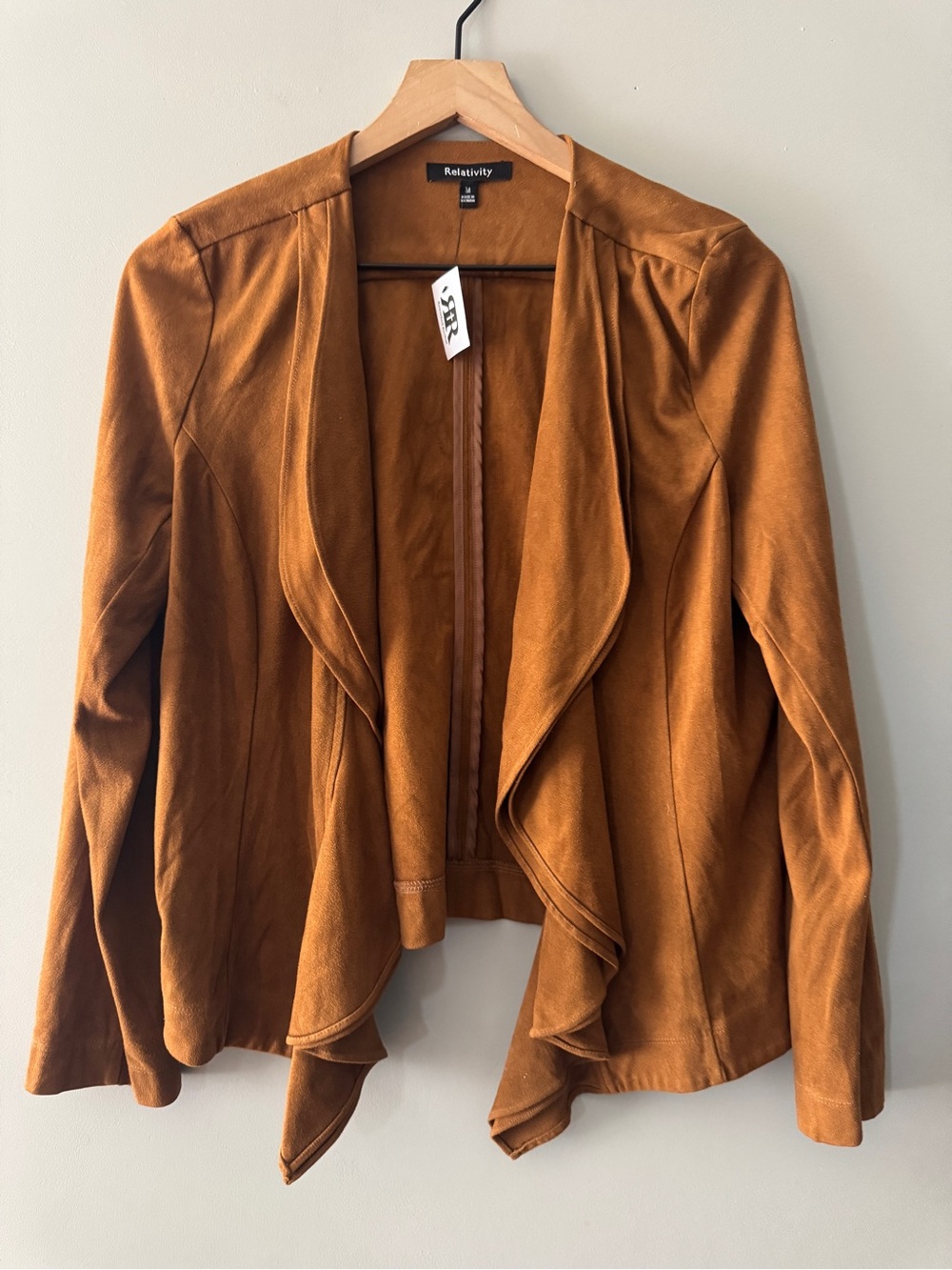 Relativity | suede camel southwestern blazer jacket | M